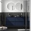 Mueble de baño Noja suspendido 4 cajones sobre encimera doble seno blue satin de Salgar